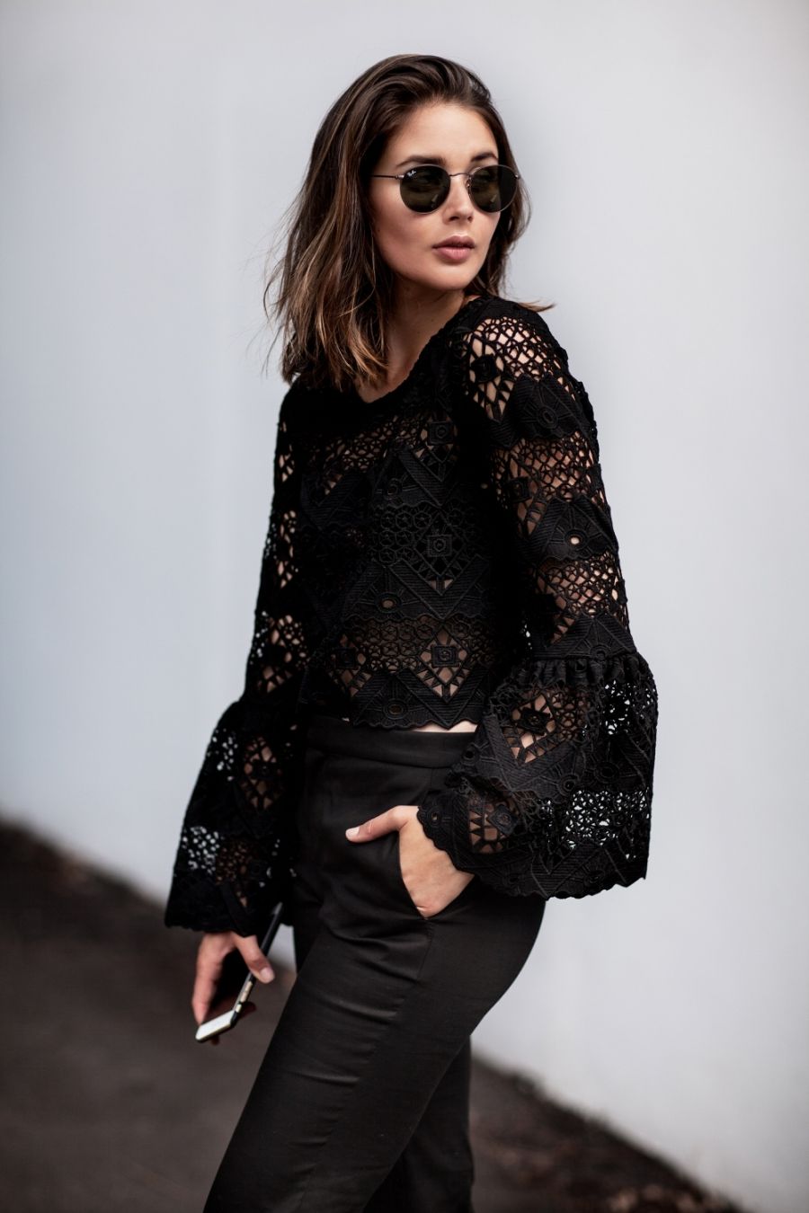 How To Wear Black Lace Shirt