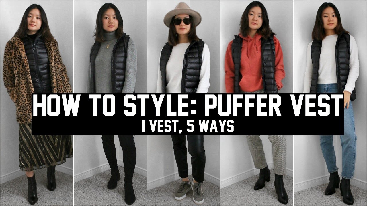 How To Wear Black Puffer Vest