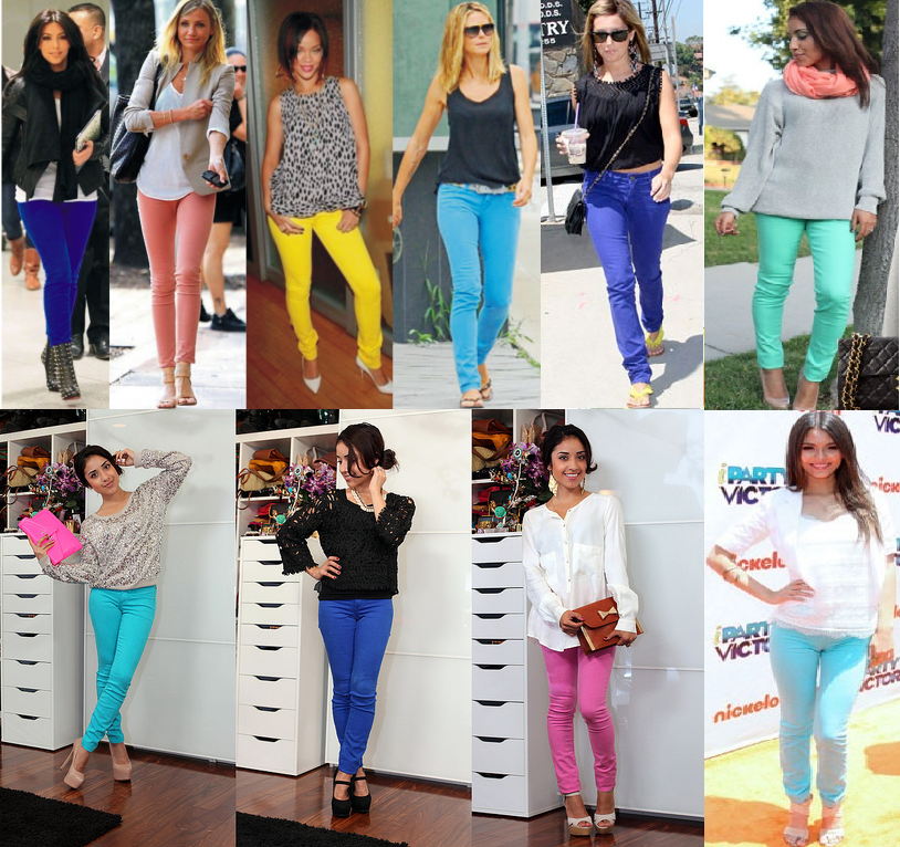 How To Wear Colored Jeans