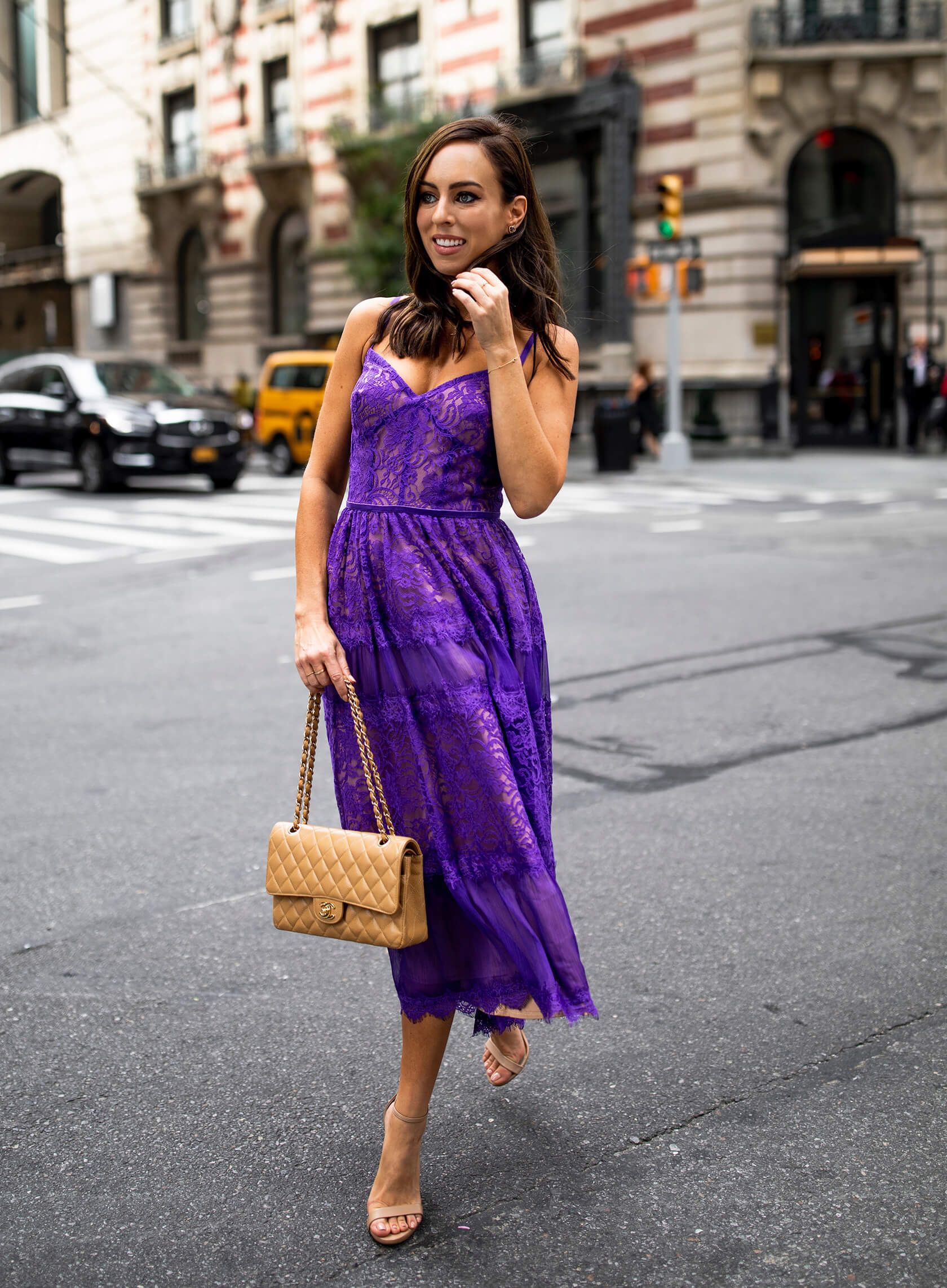 How To Wear Long Purple Dress