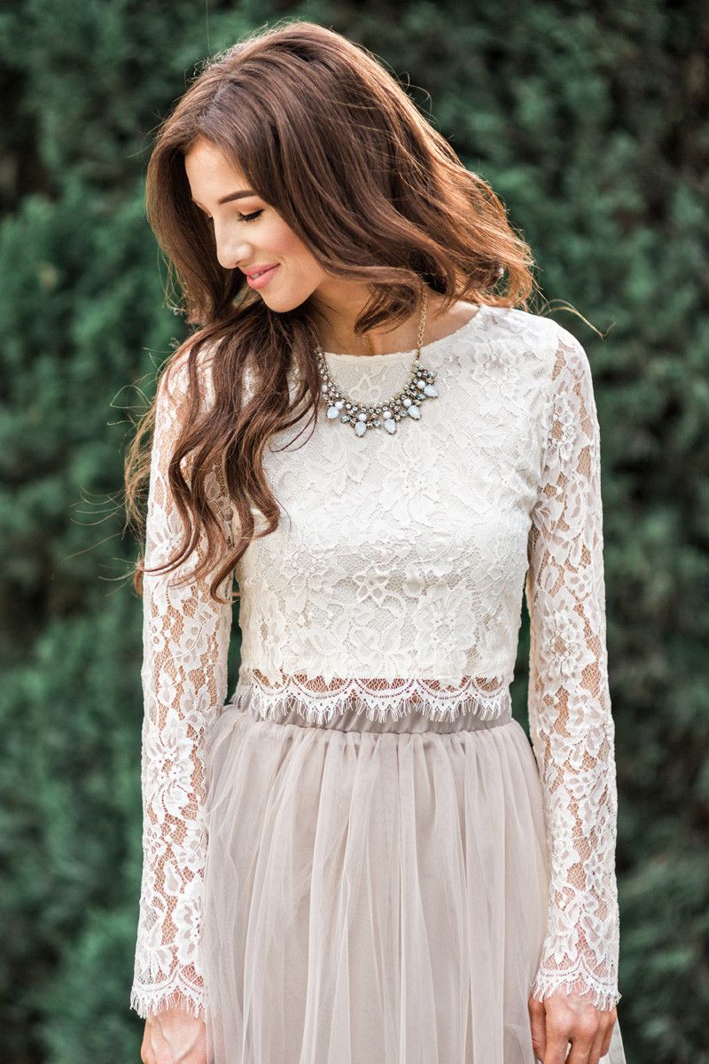 How To Wear Long Sleeve Lace Top