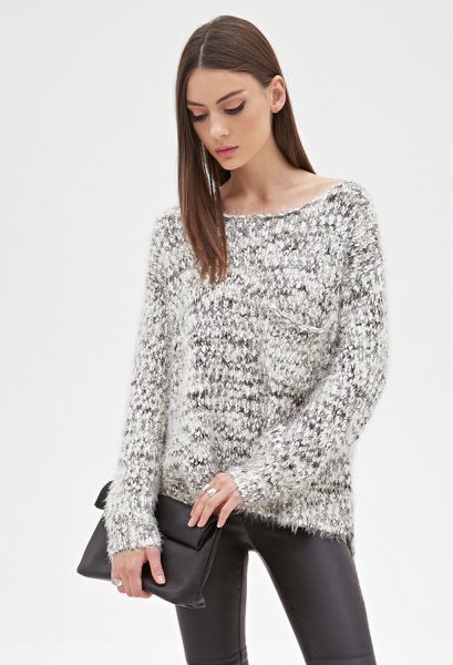 How To Wear Marled Knit Sweater