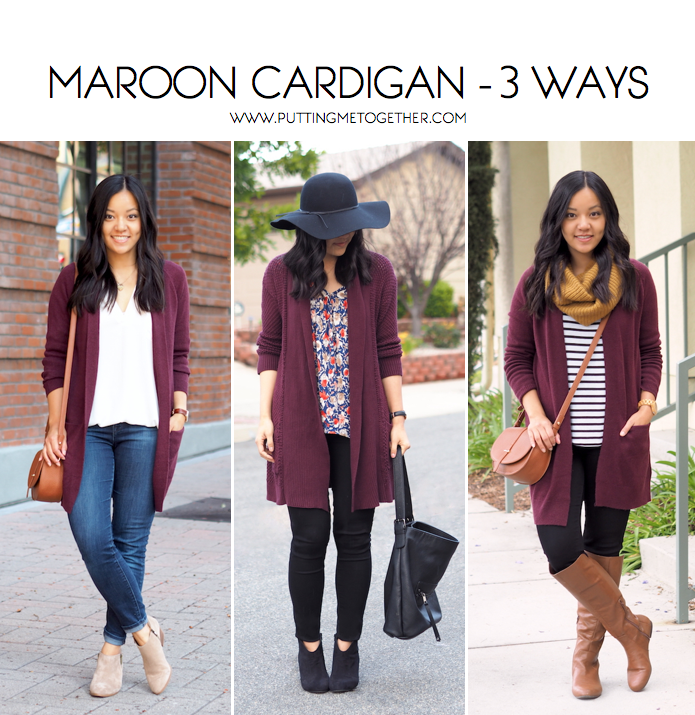 How To Wear Maroon Sweater
