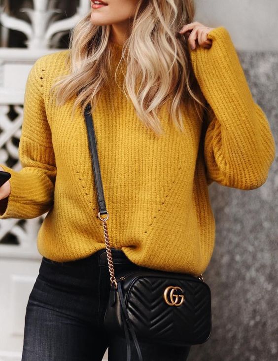 How To Wear Mustard Yellow Sweater