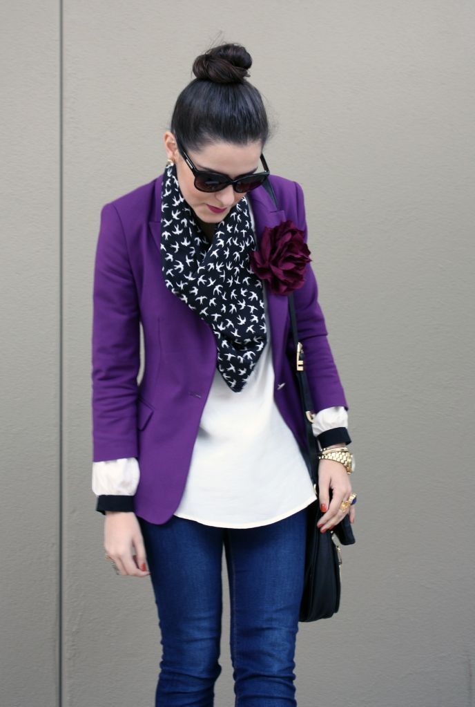 How To Wear Purple Blazer