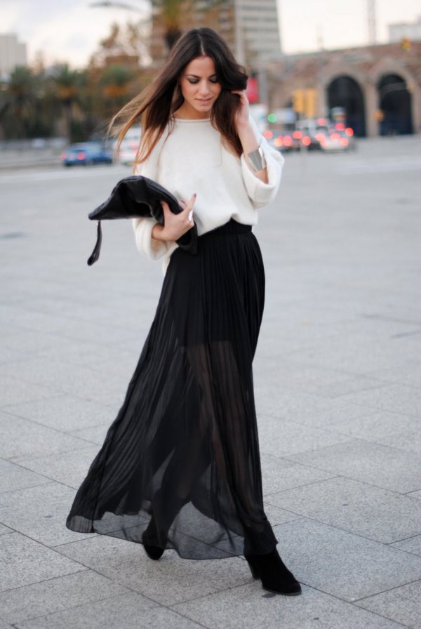 How To Wear Sheer Maxi Skirts