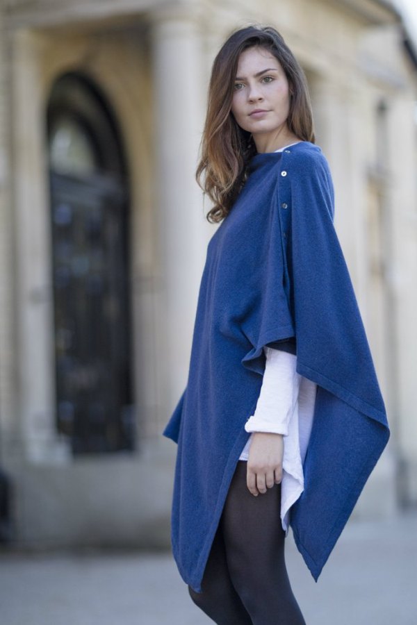 How To Wear Wool Poncho