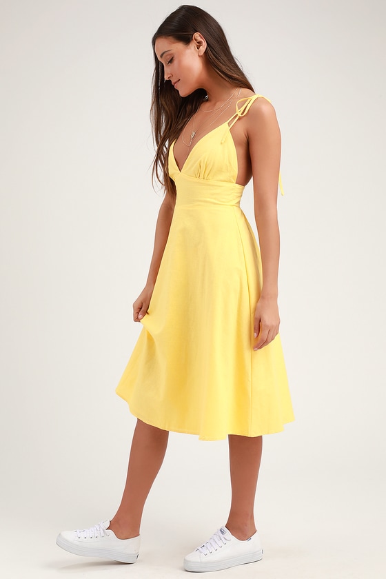 How To Wear Yellow Midi Dress