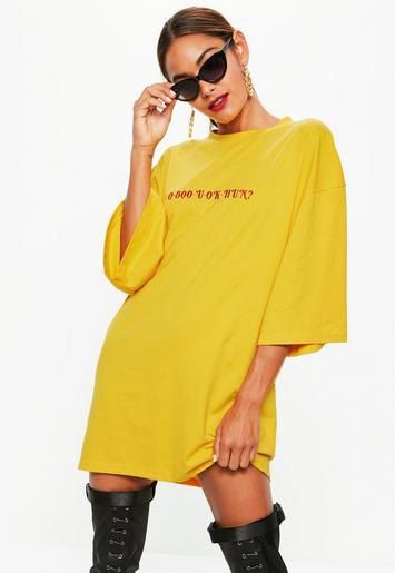 How To Wear Yellow T Shirt Dress