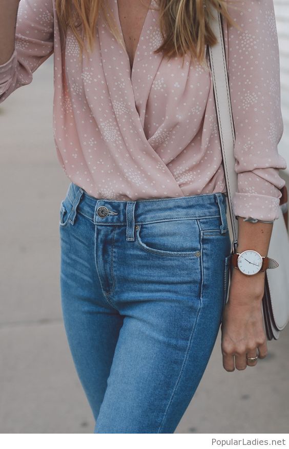 Light Pink Blouse Outfit Ideas