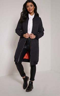 Long Bomber Jacket Outfit Ideas