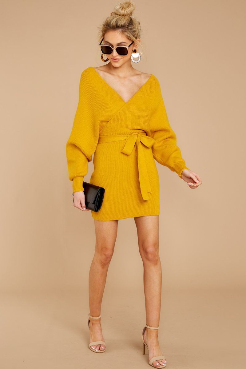 Mustard Yellow Dress Outfit Ideas