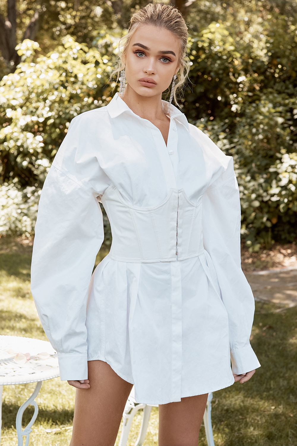 White Corset Dress Outfit Ideas
