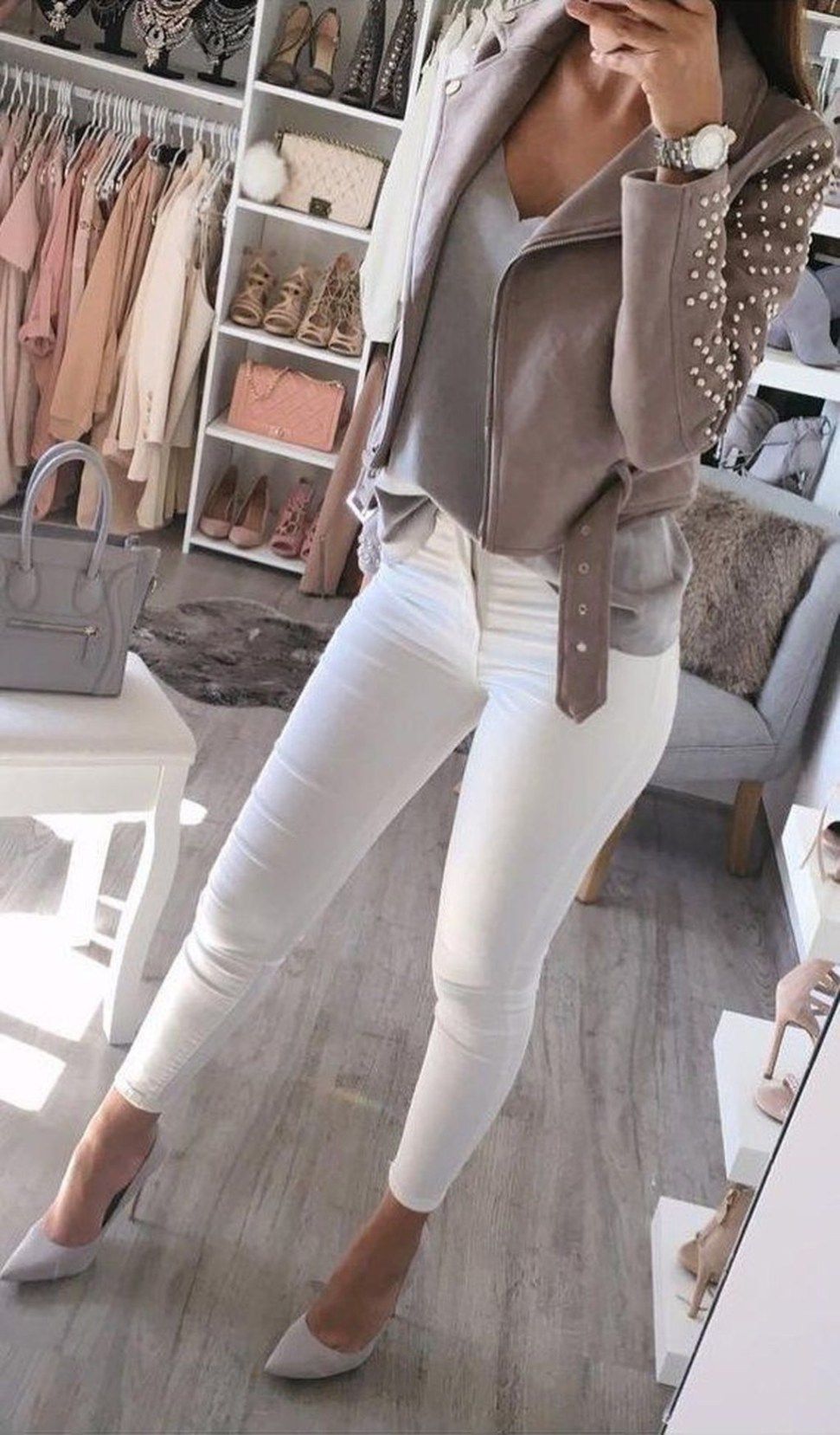 White Skinny Jeans Outfit Ideas