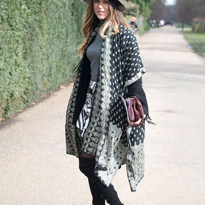 Woolen Shawl Outfit Ideas