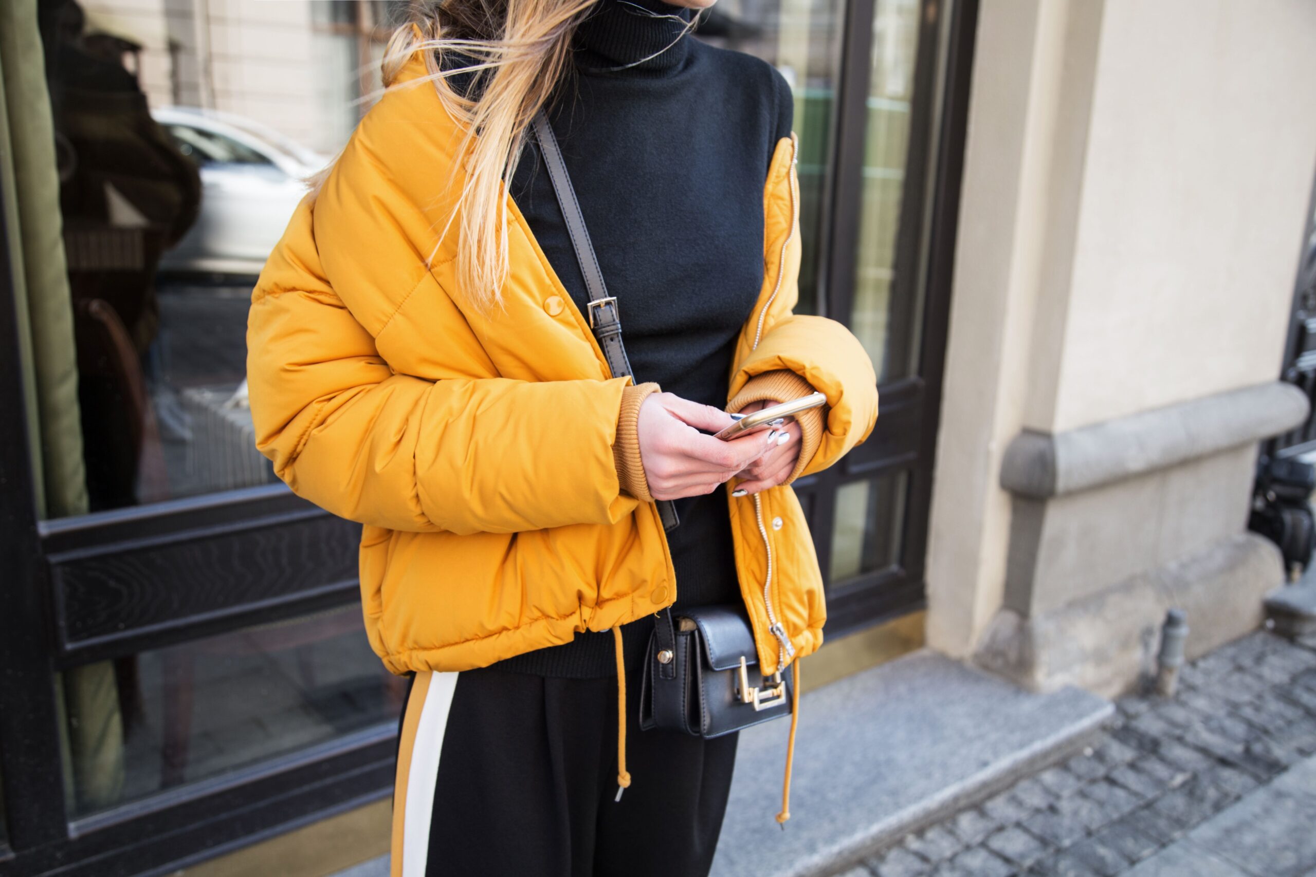 Yellow Puffer Jacket Outfit Ideas